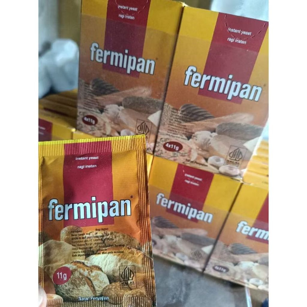 

1KOTAK FERMIPAN SACHET ISI 4/ RAGI INSTAN