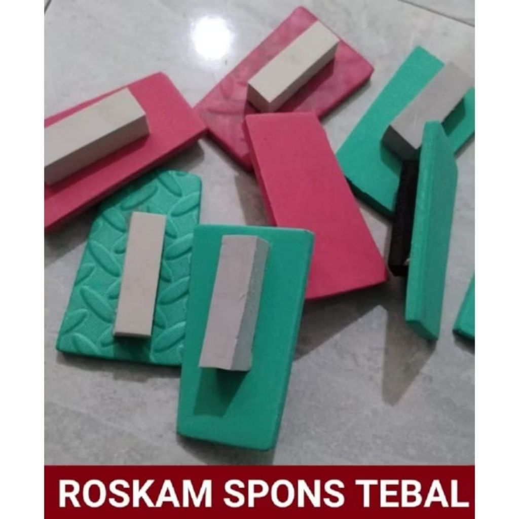 Roskam spon tebal, gosokan acian, karet gosokan acian, Roskam acian bahan karet, Spon penghalus acia