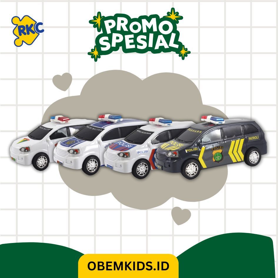MAINAN ANAK MOBIL POLISI MILITER AVANZA | MOBIL AVANZA POMAL | MOBIL AVANZA POLISI RKC02061-1