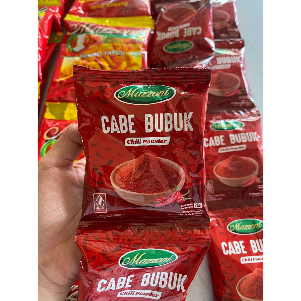 

Cabe Bubuk Mazoni 25gr