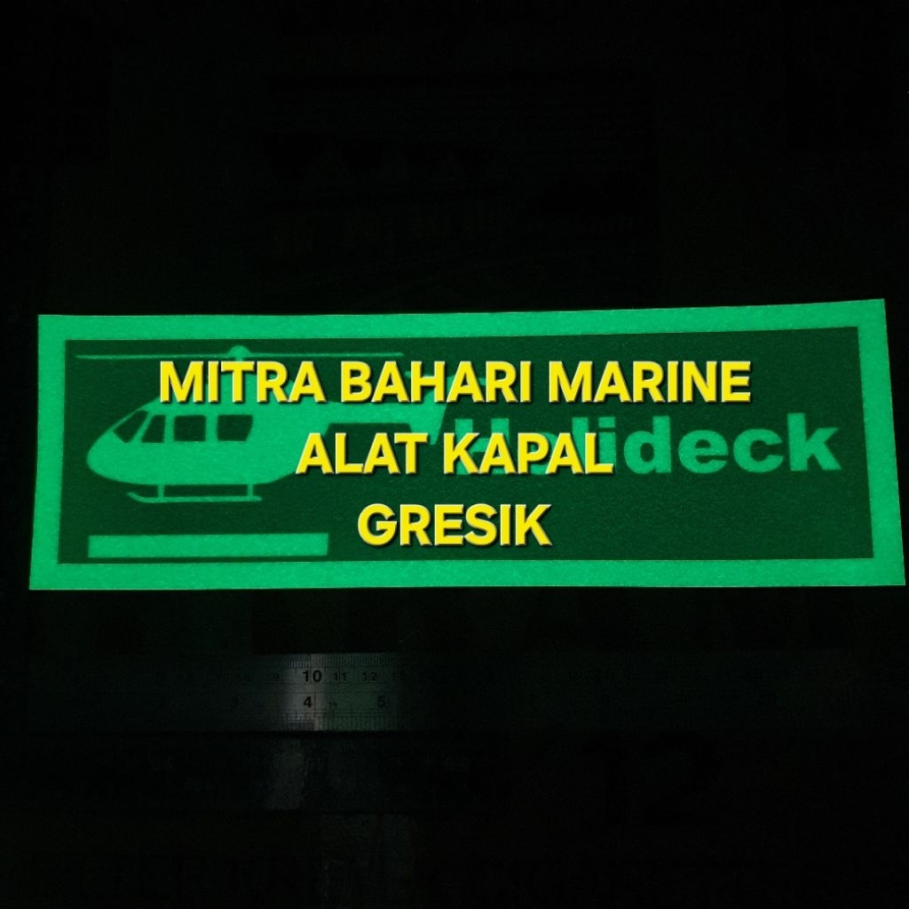 

Stiker IMO Symbol IMPA 334189 Helideck Glow In The Dark