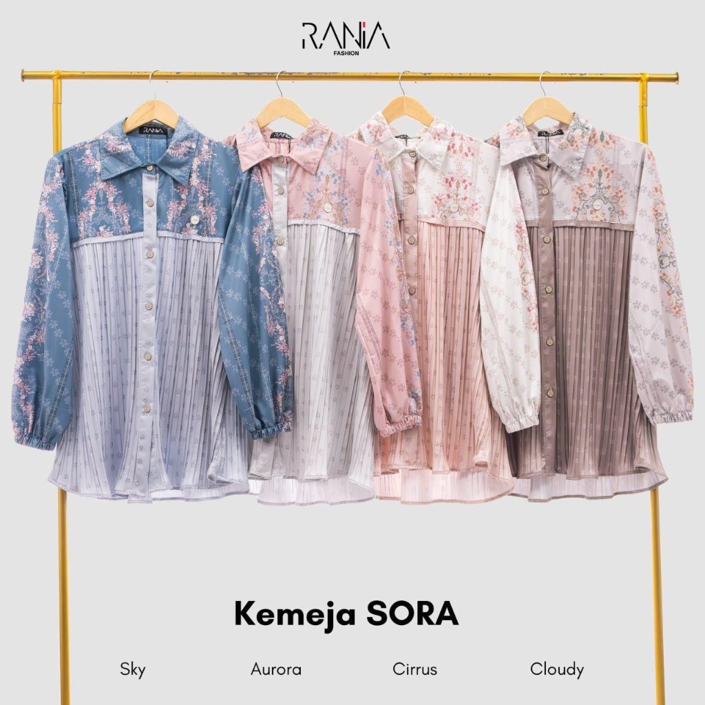 Rania - Atasan Sora by Rania / Atasan Plisket Premium /Kemeja Wanita / Kemeja Rania /OOTD wanita / D