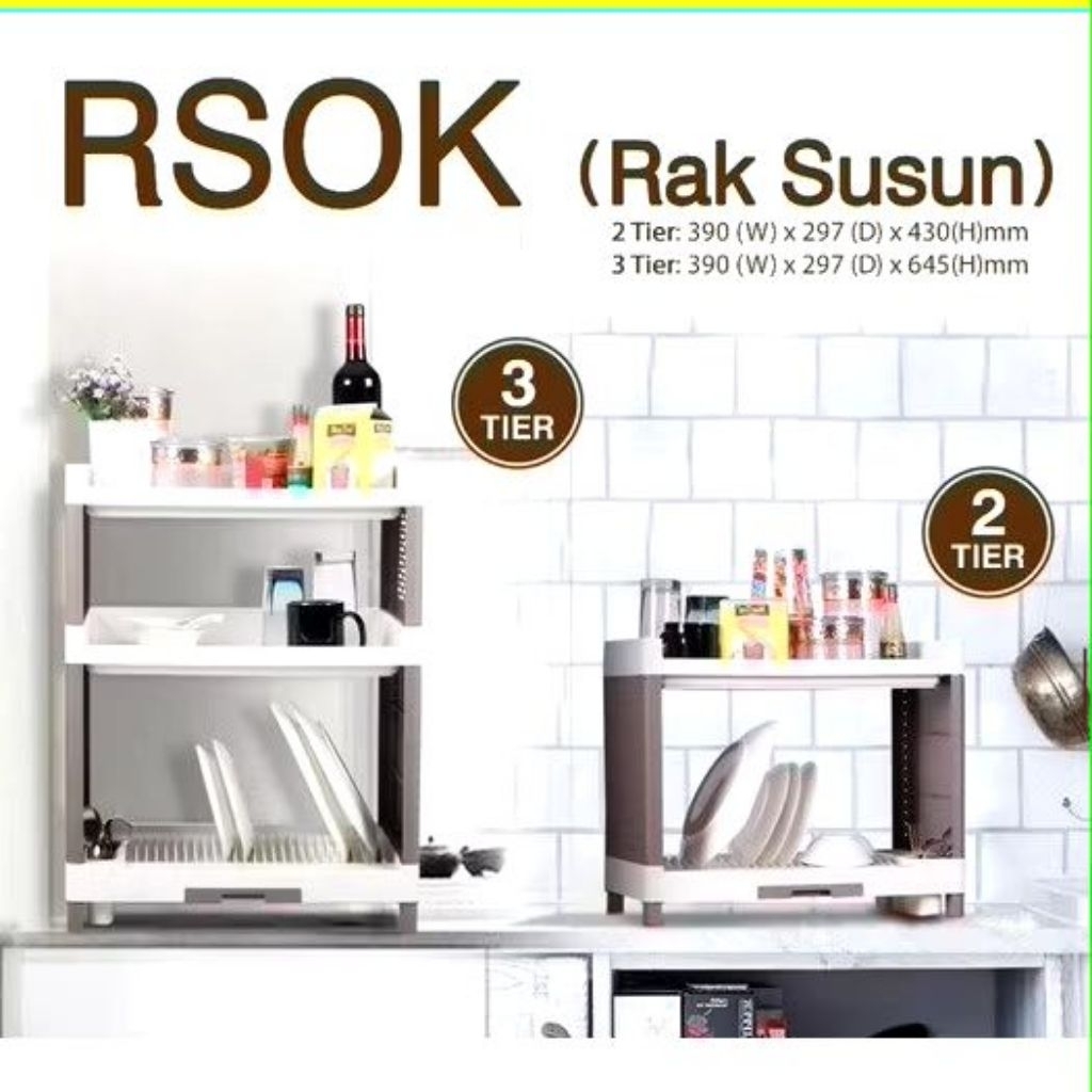 Olymplast - RSOK Rak Piring Olymplast Susun 3 / Rak Piring Plastik