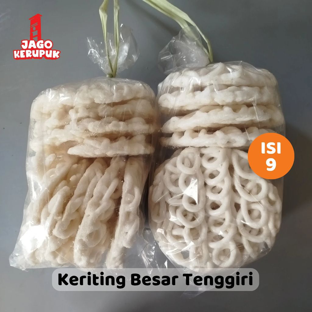 

Kerupuk Keriting Bangka Ukuran Besar Rasa Ikan Tenggiri Asli Isi 9