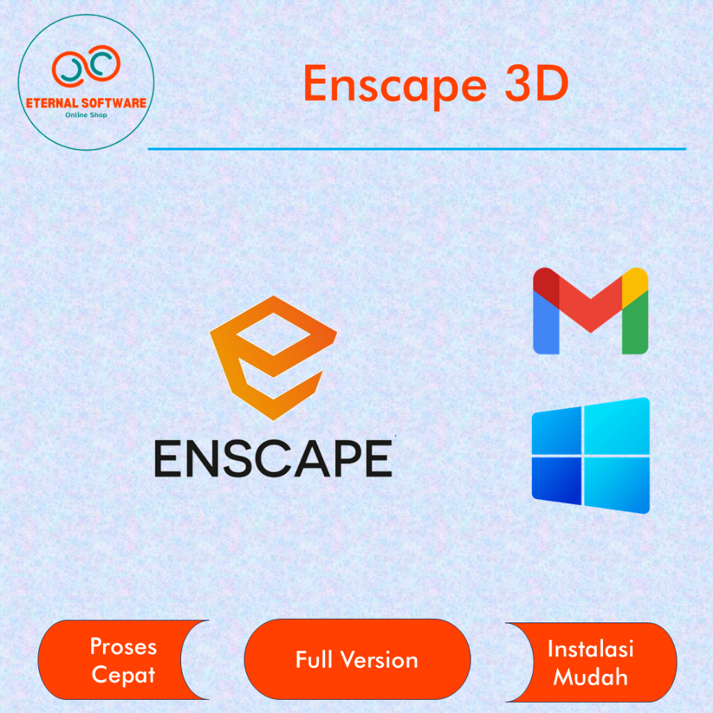 Enscape 3D + Asset Library Full Version Software plugin render Enscape 3D Full Lisensi Lifetime