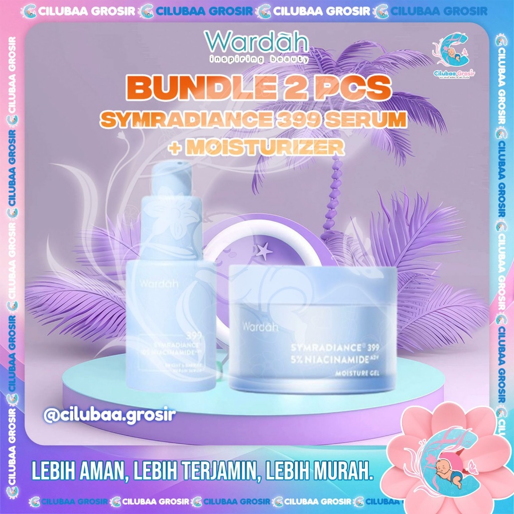 BUNDLING 2 PCS WARDAH Symradiance 10% Niacinamide Serum 30mL + 5% Niacinamide Moisture Gel 30g