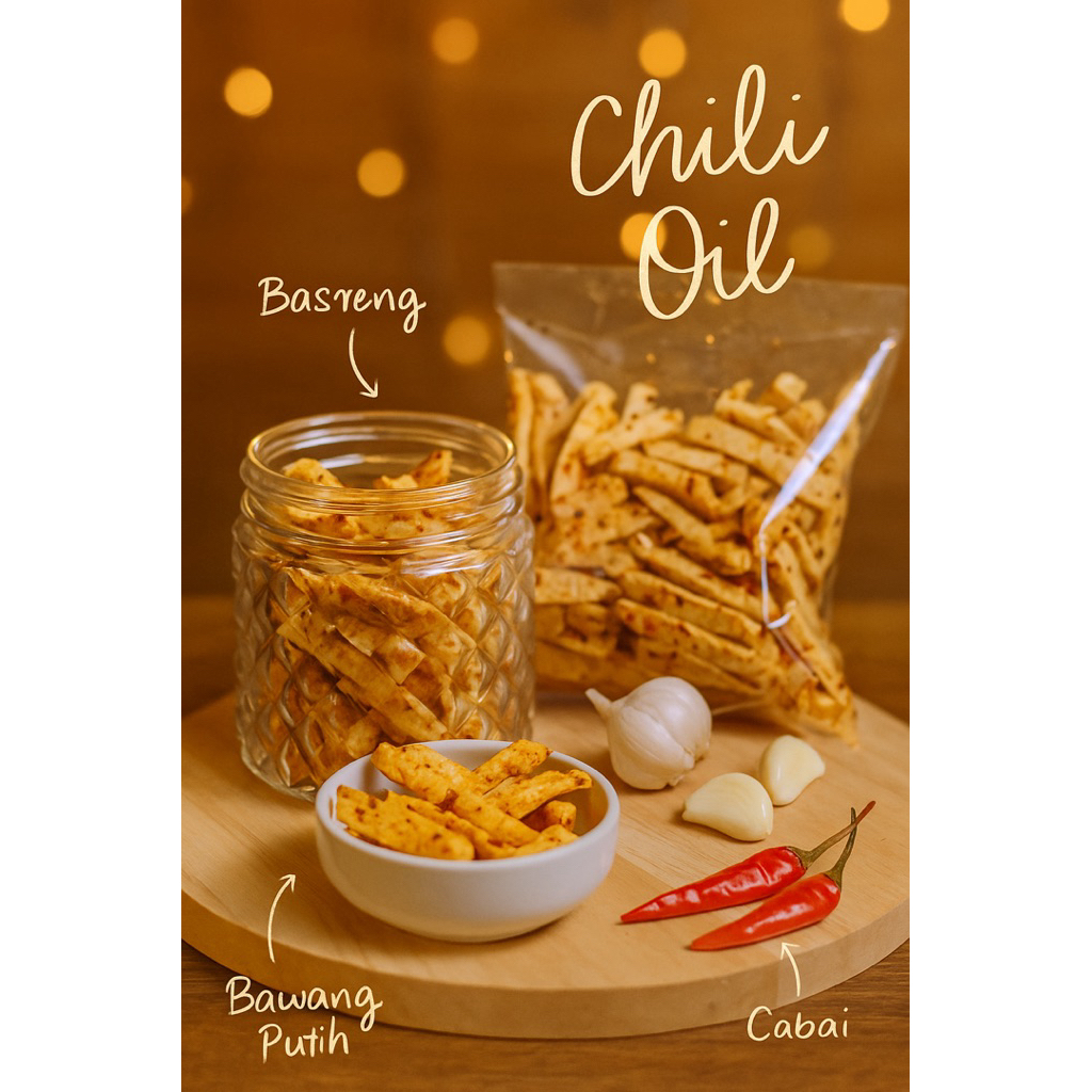 

Basreng Chili Oil - Pedas Wangi dan Renyah yang pastinya bikin Nagih!!!