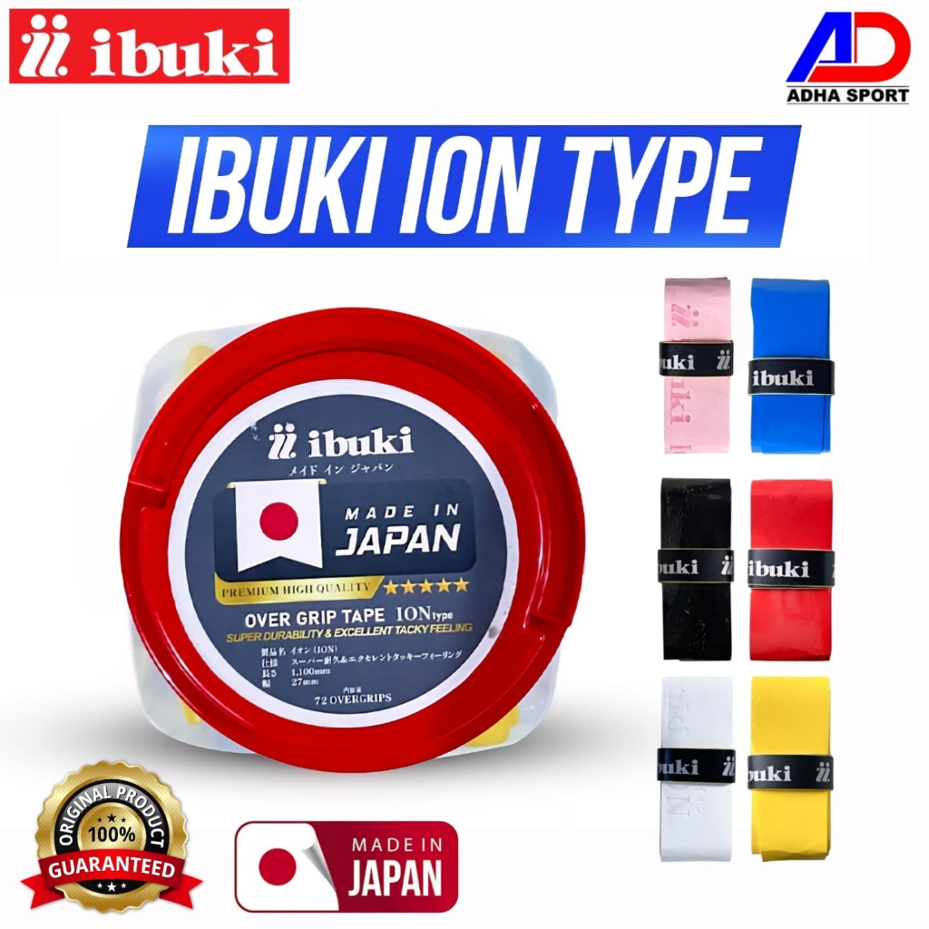 Grip Badminton IBUKI ION Type Original Handrip Raket Bulutangkis Made in Japan
