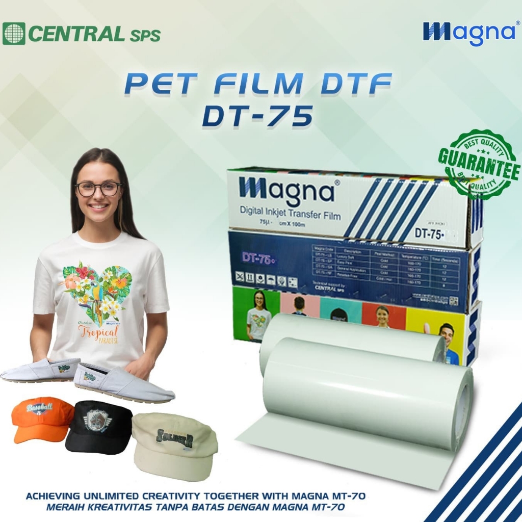 

MAGNA DT-75 PET DTF/DIGITAL TRANSFER FILM (Meteran) GOLD & SILVER - CENTRAL sps