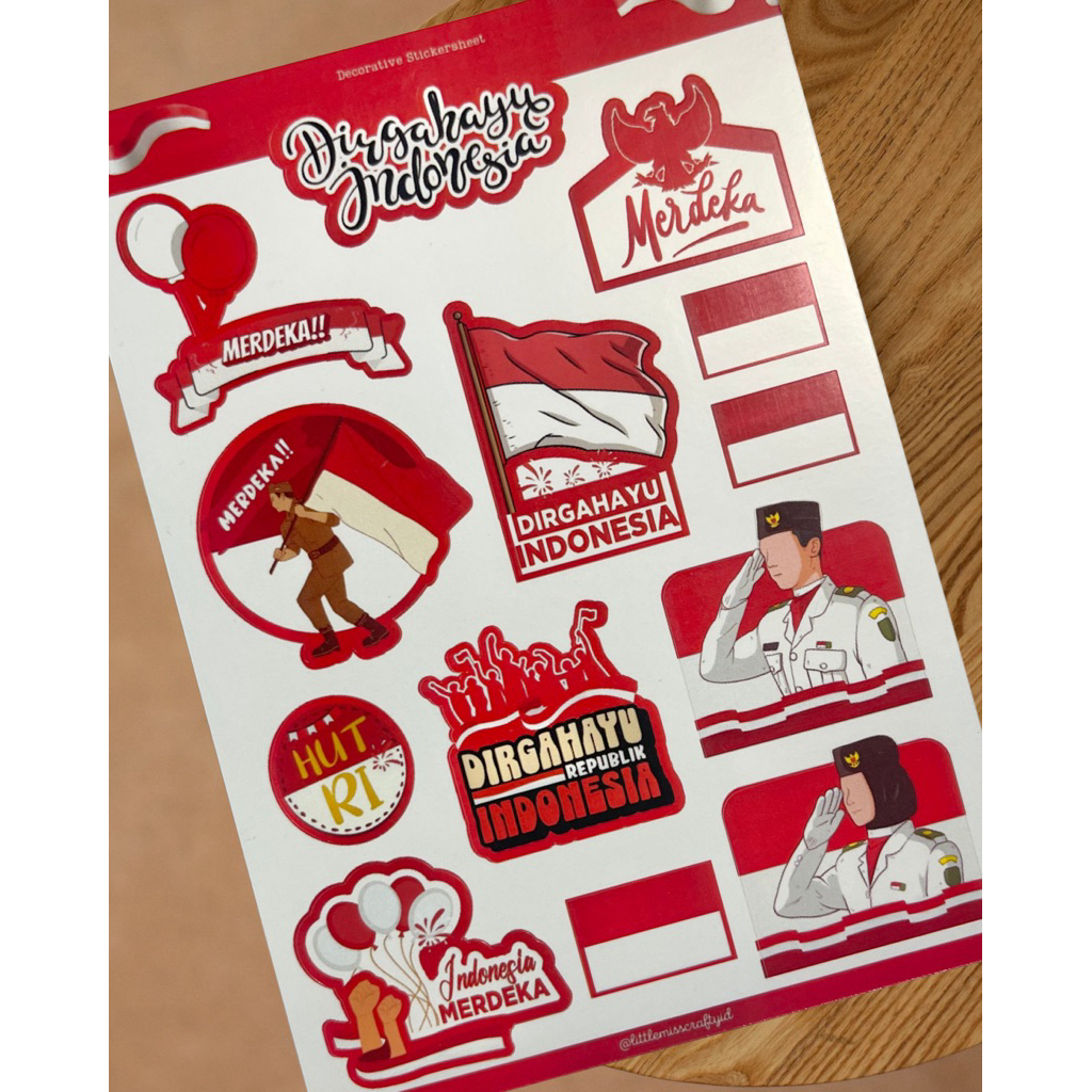 

Stiker paskibra kemerdekaan Indonesia upacara lomba 17an vynil hadiah unik