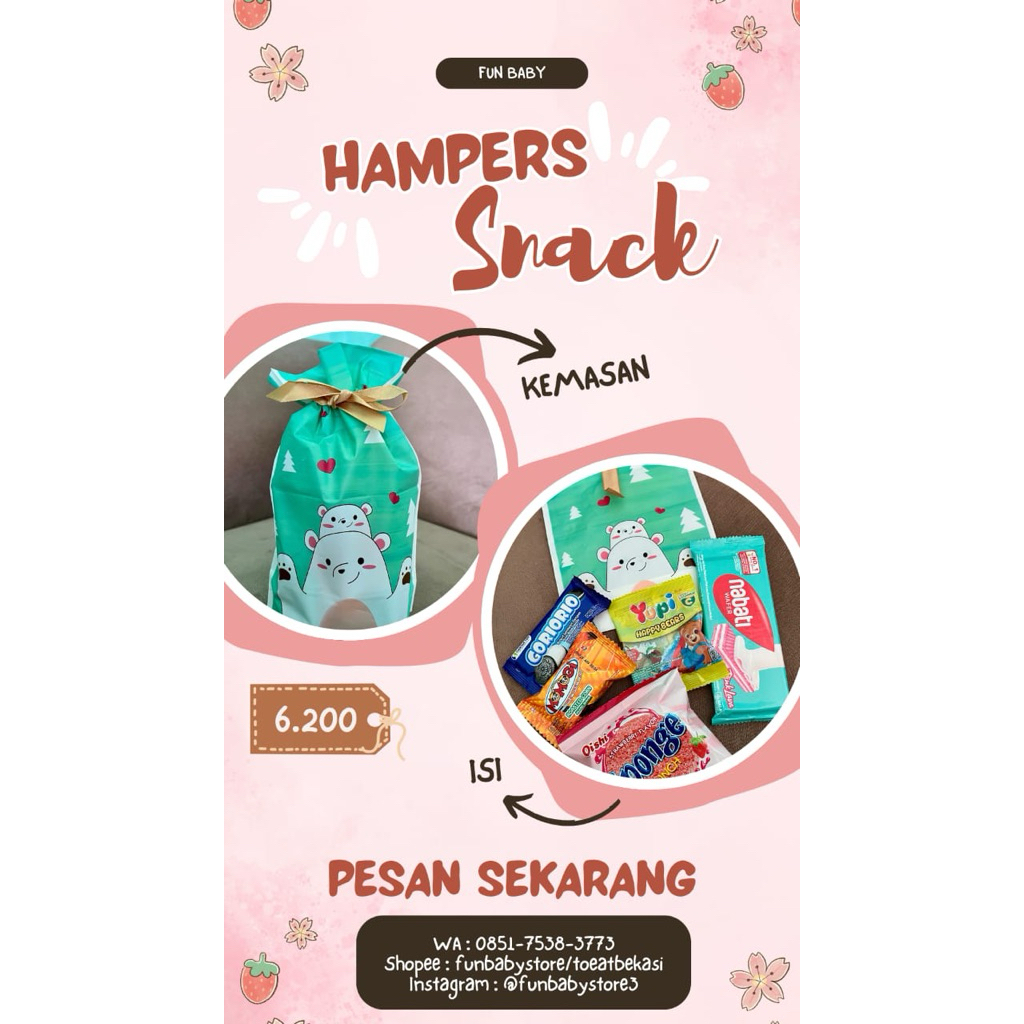 

HAMPERS SNACK ULANG TAHUN ANAK/ KHITAN/ LEBARAN/ 17 AGUSTUSAN