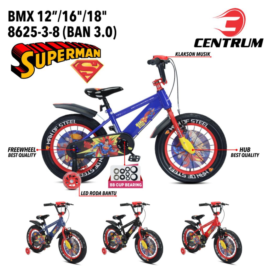 SEPEDA ANAK BMX COWO 12 / 16 / 18 INCH NEW PHOENIX NP 2208 AT ANGRY BIRDS / HUNTER TORA / NEW PHOENI