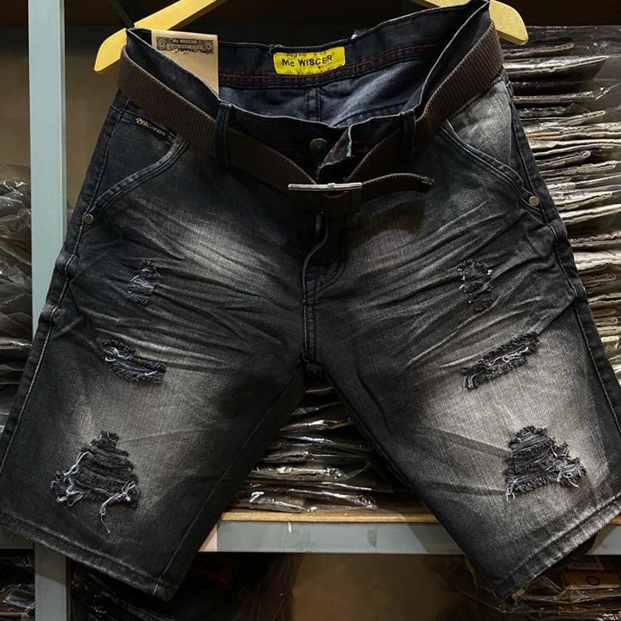 MC WISCER Original Pendek Sobek Lapis - Celana Pendek Sobek - Celana Santai