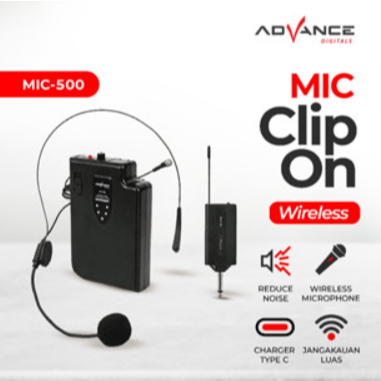 Clip on Advance Mic 500 Mic Bando Wireless Mic Clip On / Mikrofon Eksternal