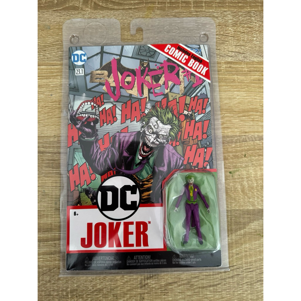 Joker with comic book dc mcfarlane toys