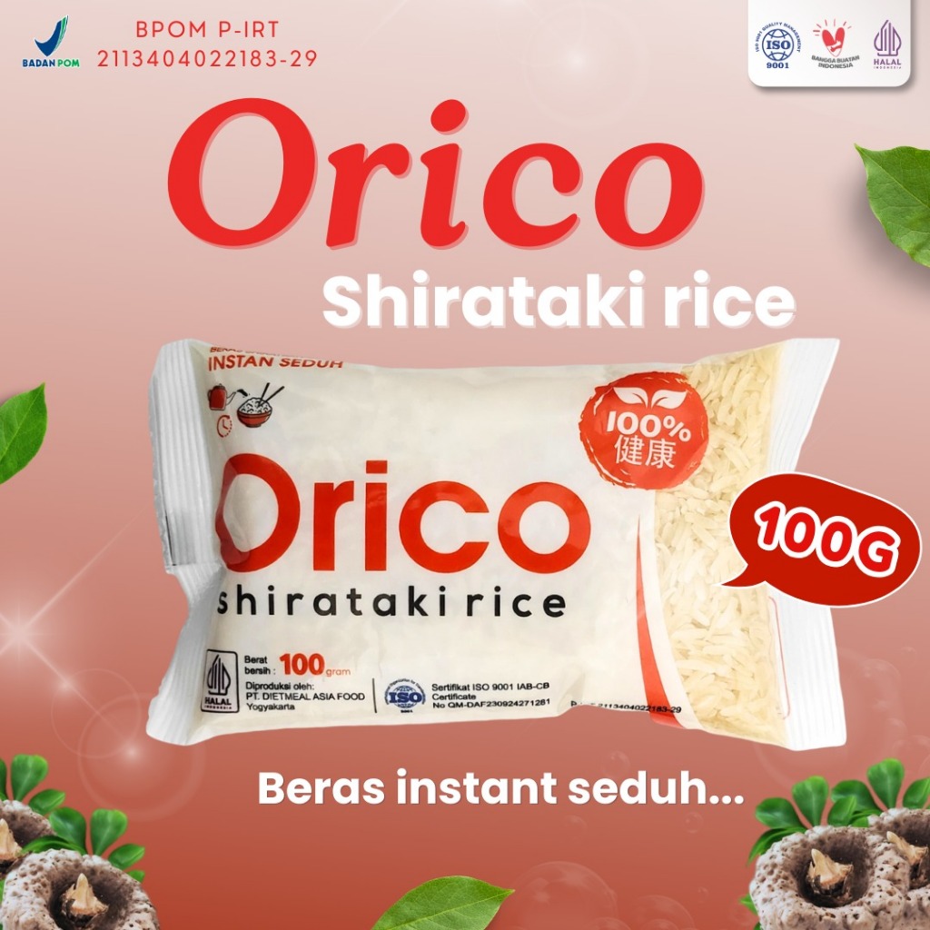 

Orico Beras Porang Instan Seduh Praktis 100Gram