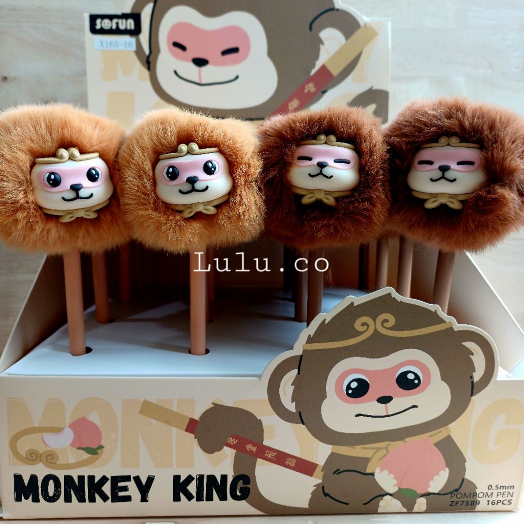 

Pulpen SOFUN pompom kucing panda puppy domba cats paw sungokong sunwukong monkey king