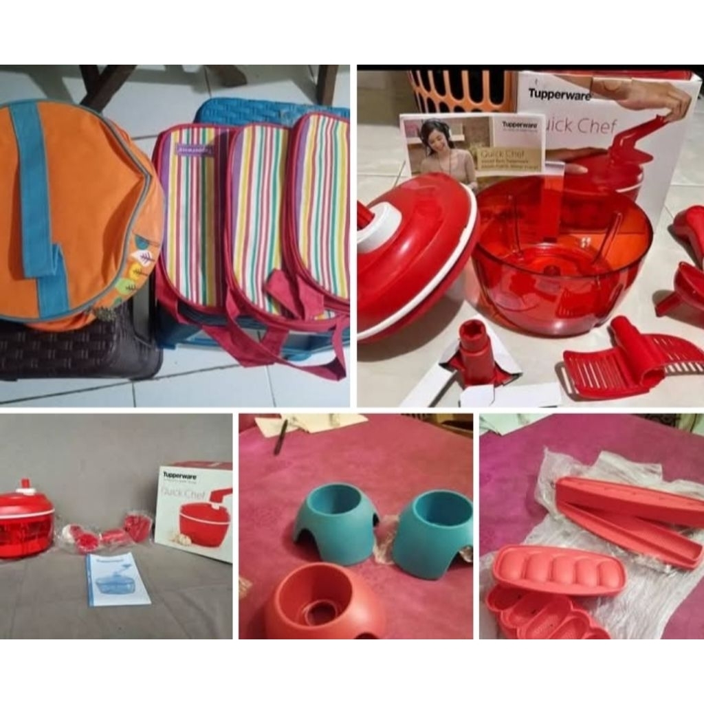 paket tupperware quick chef, tas, dll