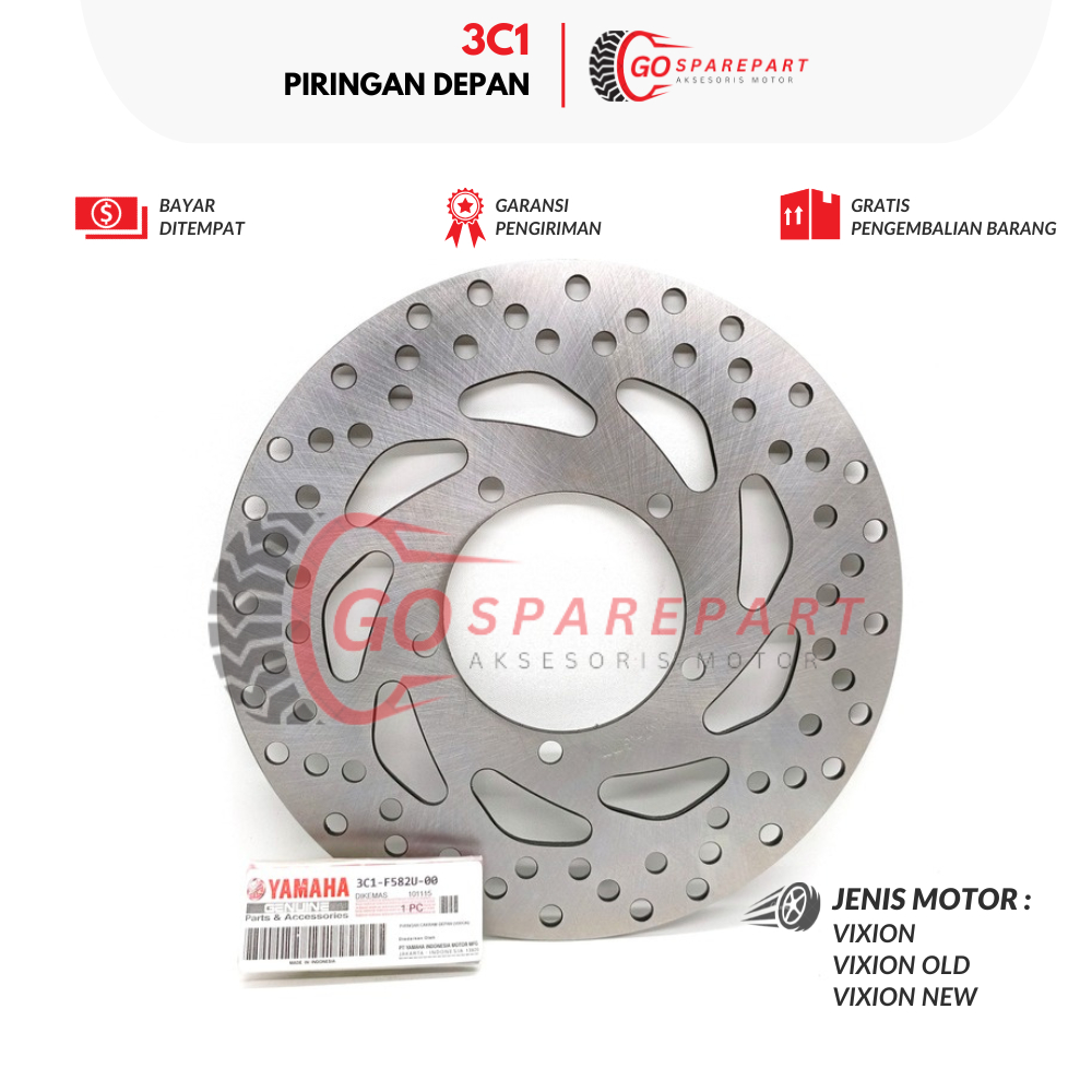3C1 PIRINGAN DEPAN MOTOR YAMAHA VIXION / CAKRAM DEPAN MOTOR VIXION NEW / CAKRAM REM DEPAN / PIRINGAN
