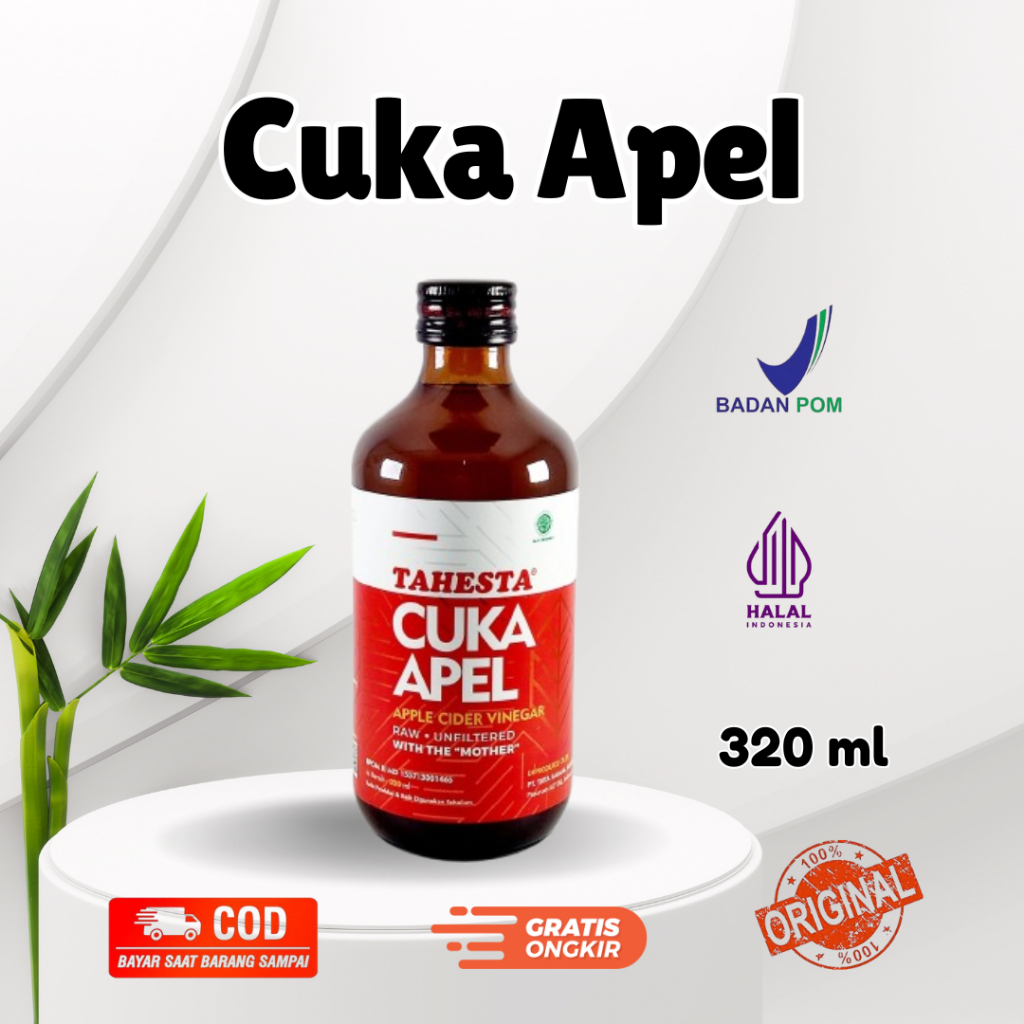 

Cuka Apel Tahesta 320ml – Cuka Apel Murni & Alami dari Fermentasi Buah Apel Asli