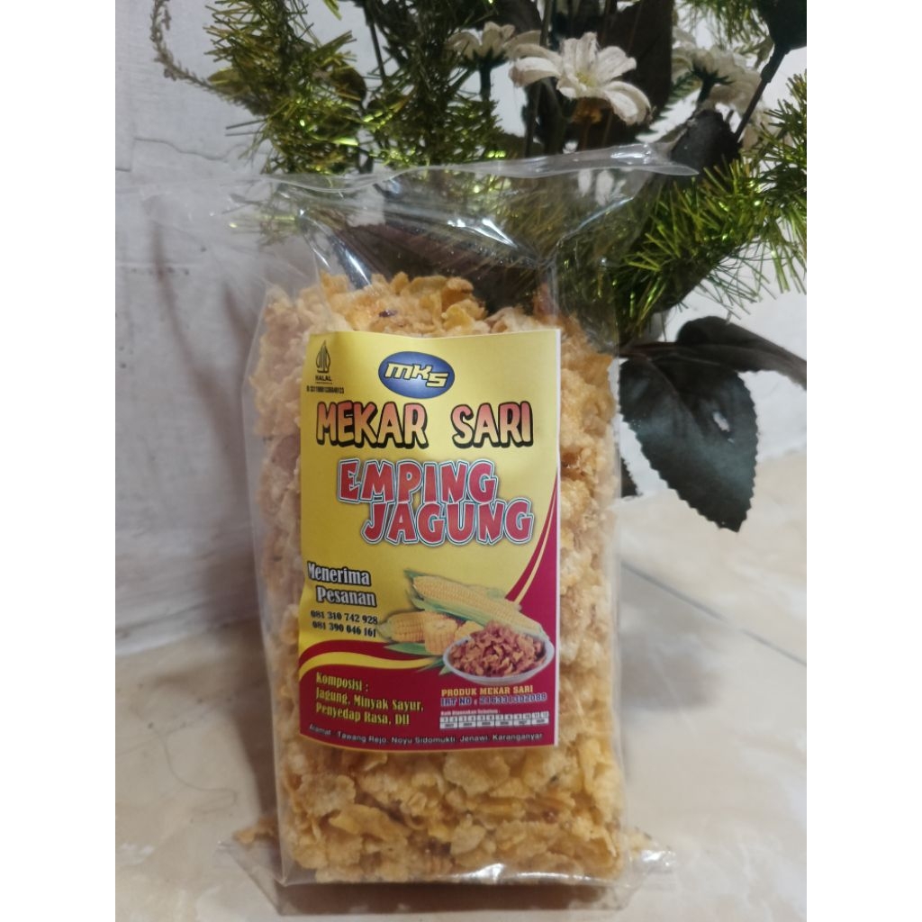 

Emping jagung 250 gr Gurih renyah Asin