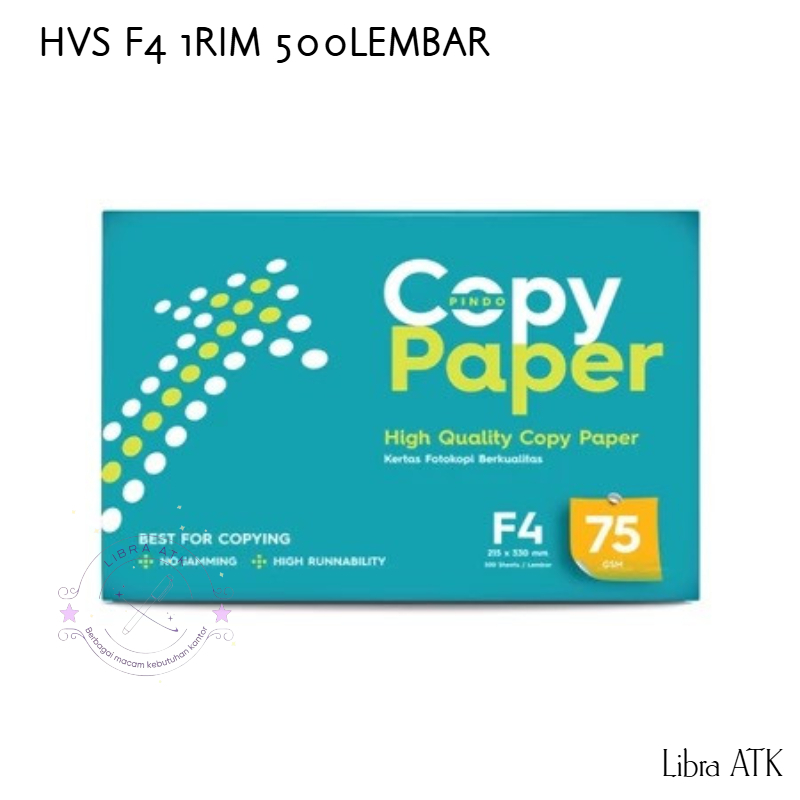 

KERTAS HVS COPY PAPER F4 75GSM 1RIM