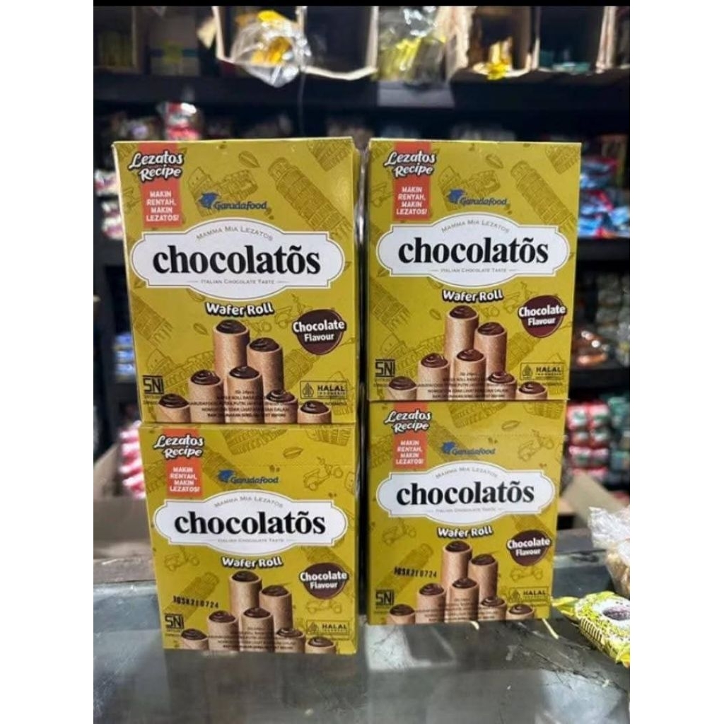 

wafer roll chocolatos 1 box isi 24 pc