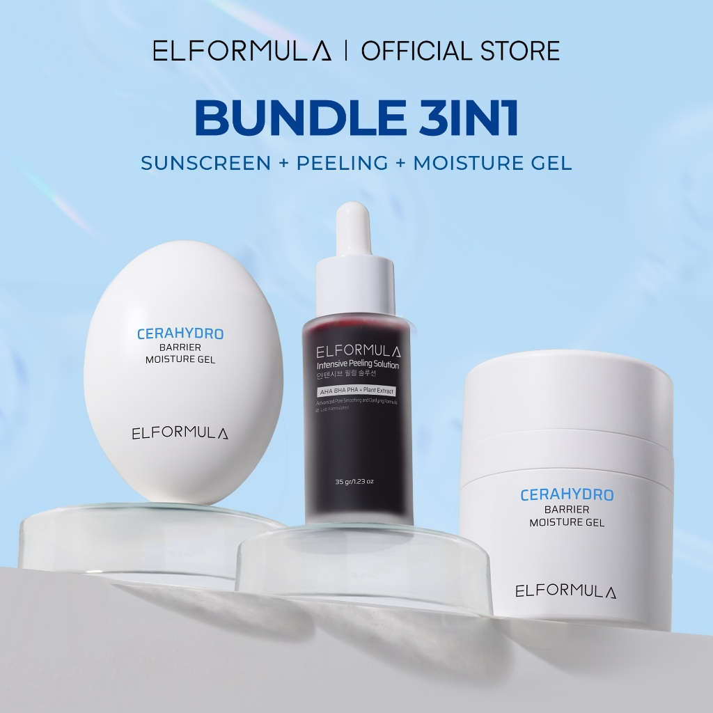 ELFORMULA Intensive Treatment Bundle 3in1 - Intensive Peeling Solution + CeraHydro Barrier Repair Mo