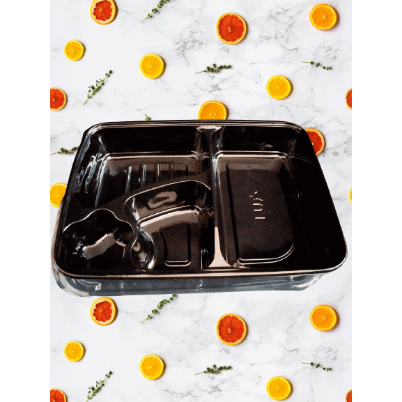 [ecer 5 pcs] LUX Mika Bento 4 Sekat + Tutup