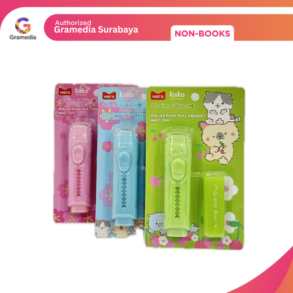 

Gramedia Surabaya - KAKO MAIMAI BABY ROLLER PUSH-PULL ERASER /12 MHS120097