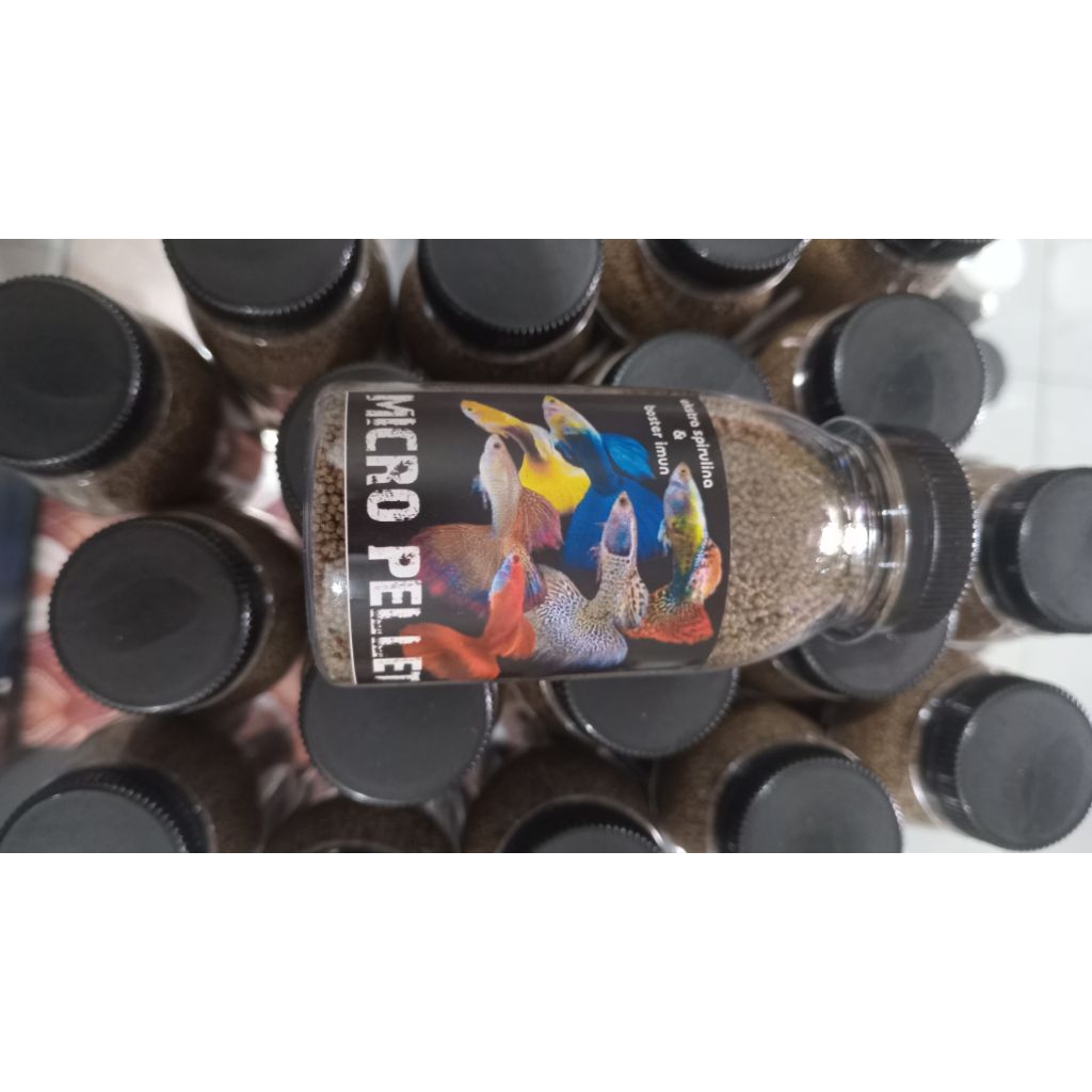 pakan ikan glowfish,guppy,cupang,tetra, ikan aquascape extra spirulina & boster imun