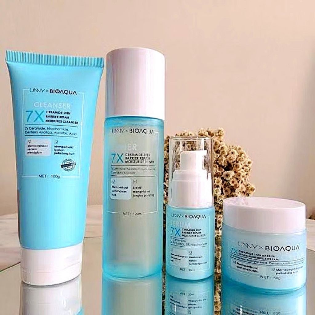 SKINCARE BIOAQUA 7X CEREMAIDE PAKET 3IN1 AMAN BUMIL DAN BUSUI MEMBUAT KULIT WAJAH LEBIH KENYAL DAN S