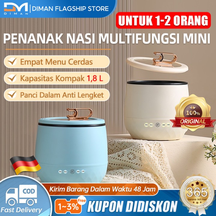 Panci sup penanak nasi multifungsi anti lengket 1,6L/1,8L bernilai tinggi 450w/warna mini