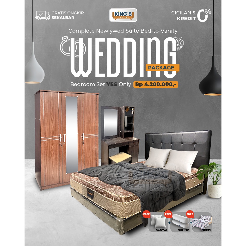 KINGS FURNITURE PONTIANAK -  PAKET WEDDING YES || WEDDING PACKAGE - PAKET MARRIED - PAKET NIKAH - PA