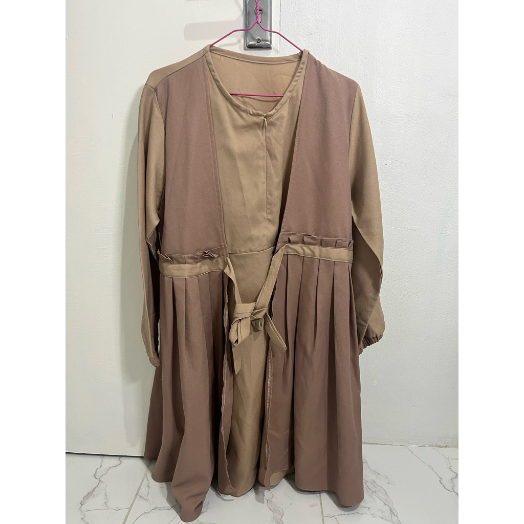 gamis two tone modern