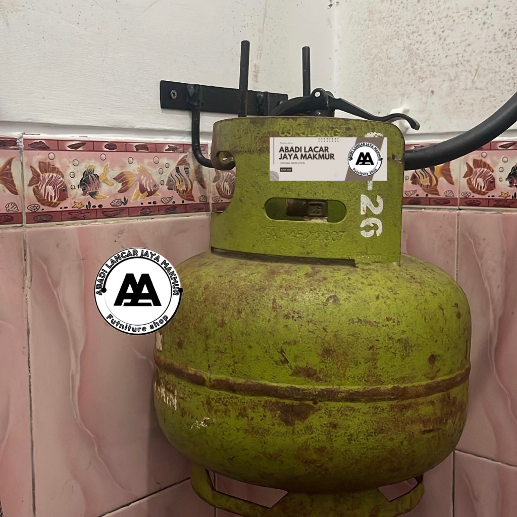 Rak gantung gas lpg 3kg tempat gantung gas lpg 3kg