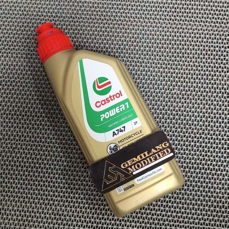 OIL OLI SAMPING 2TAK CASTROL POWER 1 A747 1L ORIGINAL OLSAM A 747