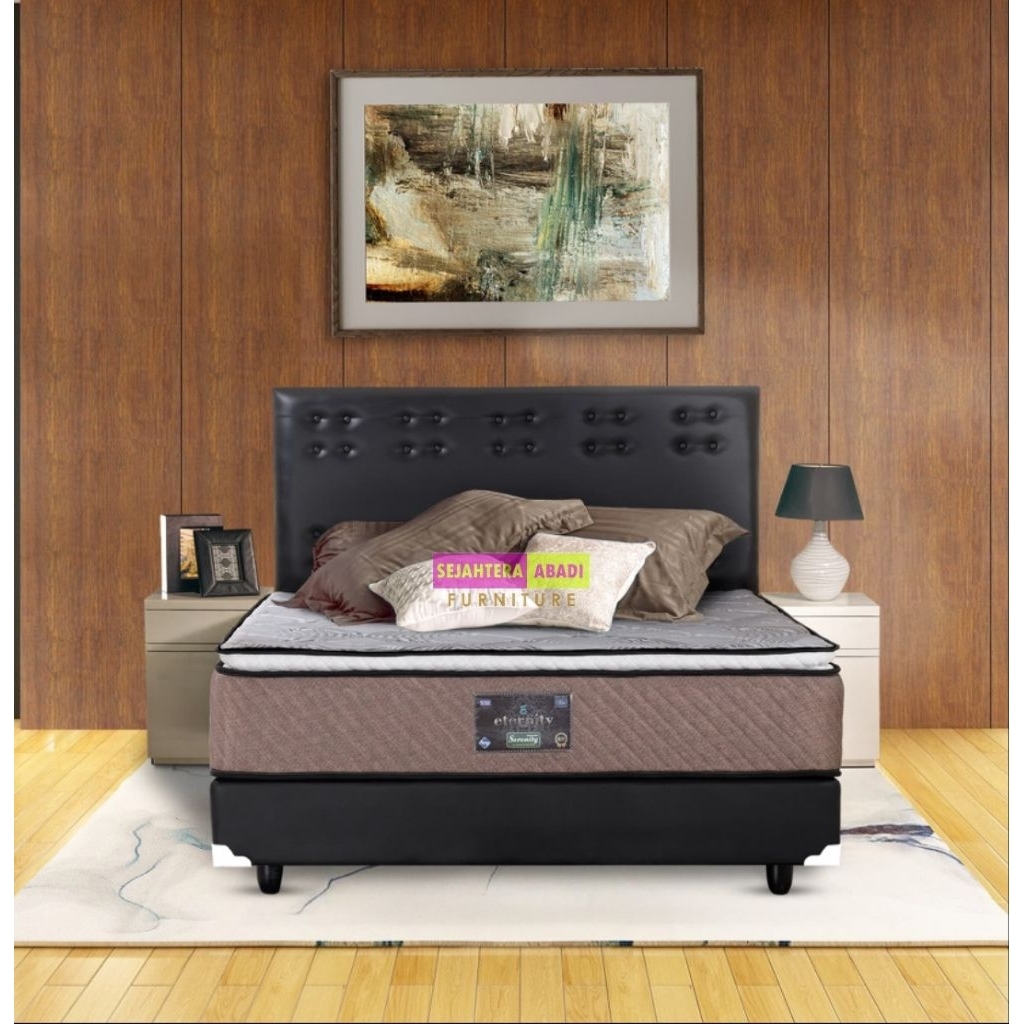 Elite Springbed Eternity Pillow Top plush top Serenity Matras & Full Set free bantal guling