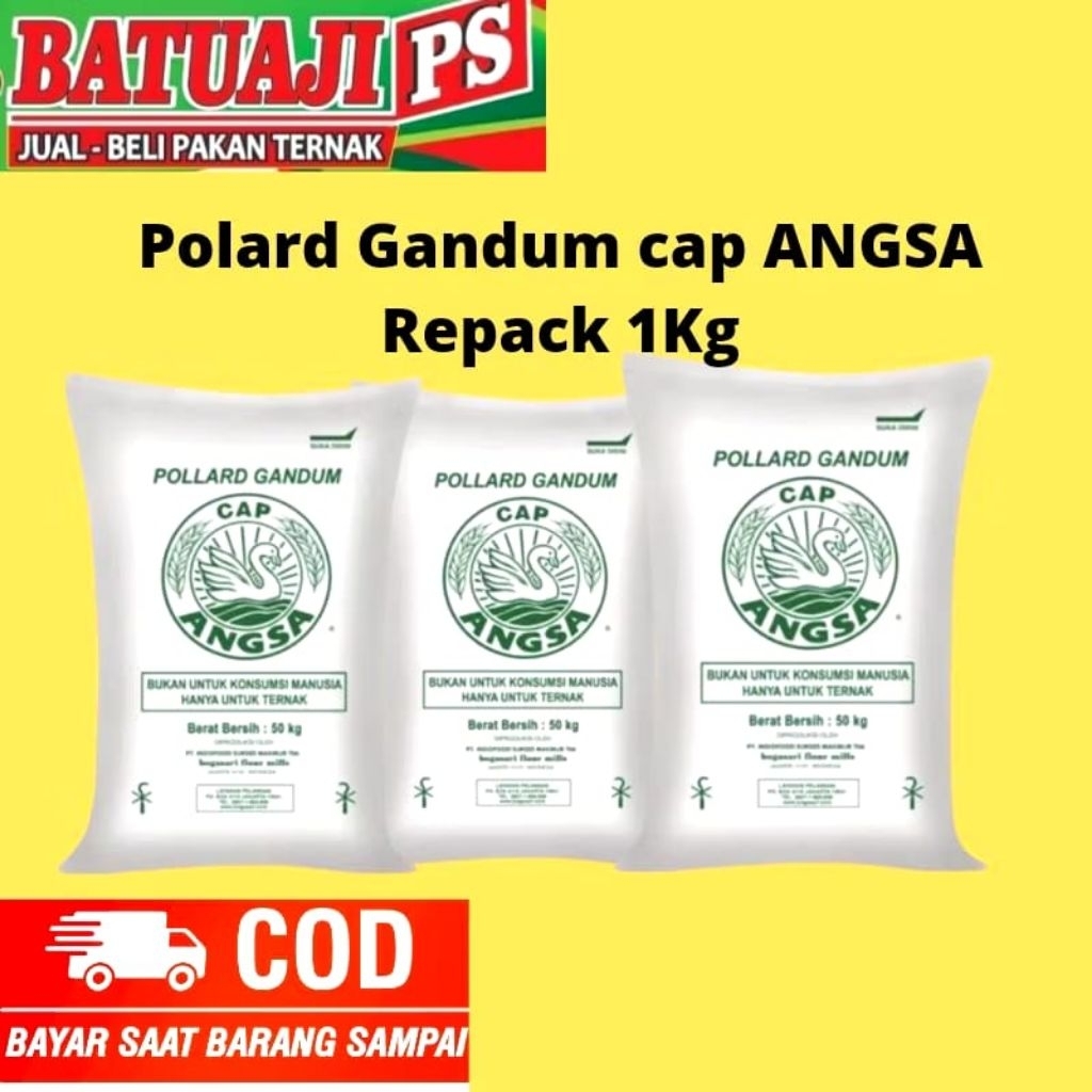 Polard Pakan Ternak Cap Angsa 1kg Protein Tinggi