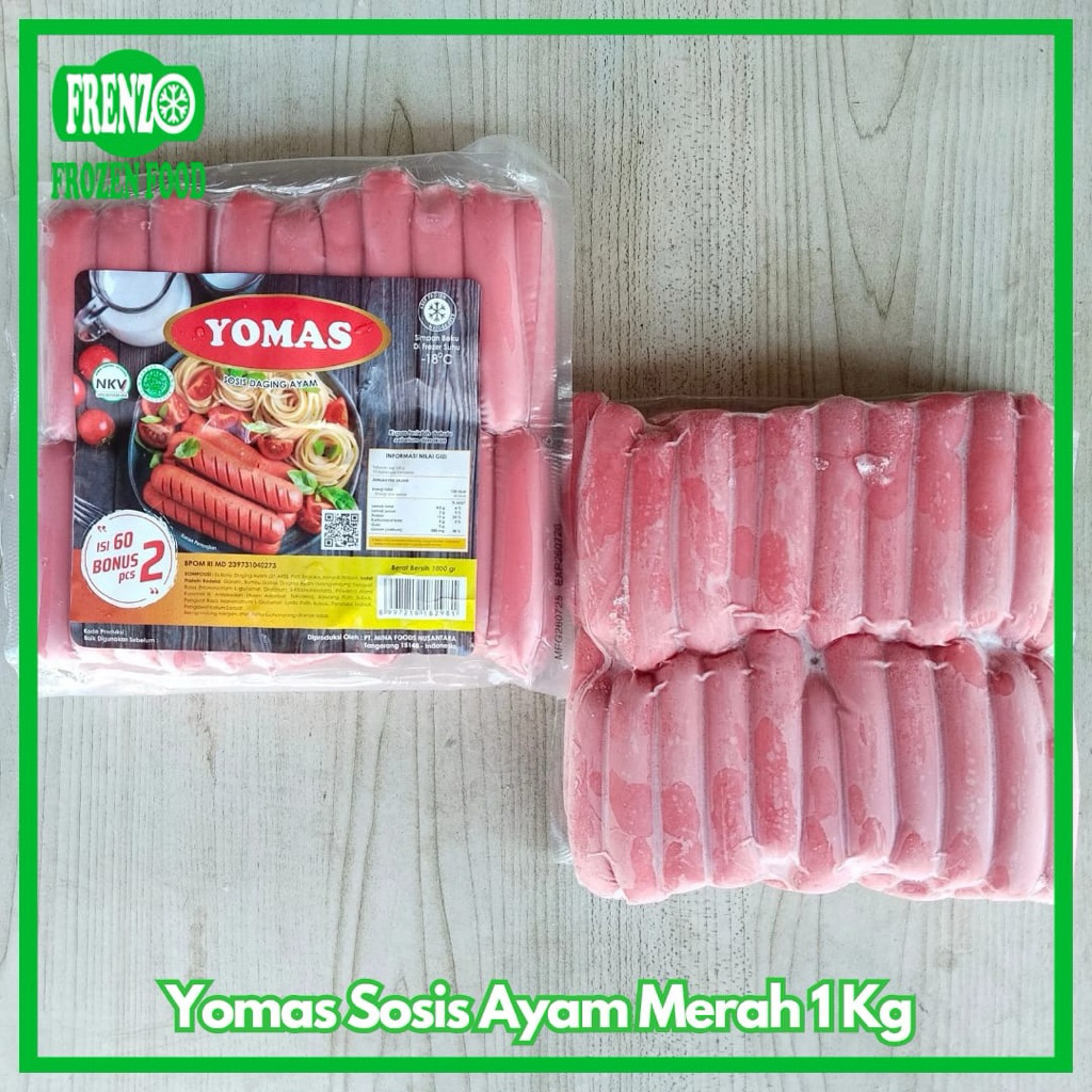 

Yomas Sosis Ayam Merah Isi 60+2 Pcs 1KG