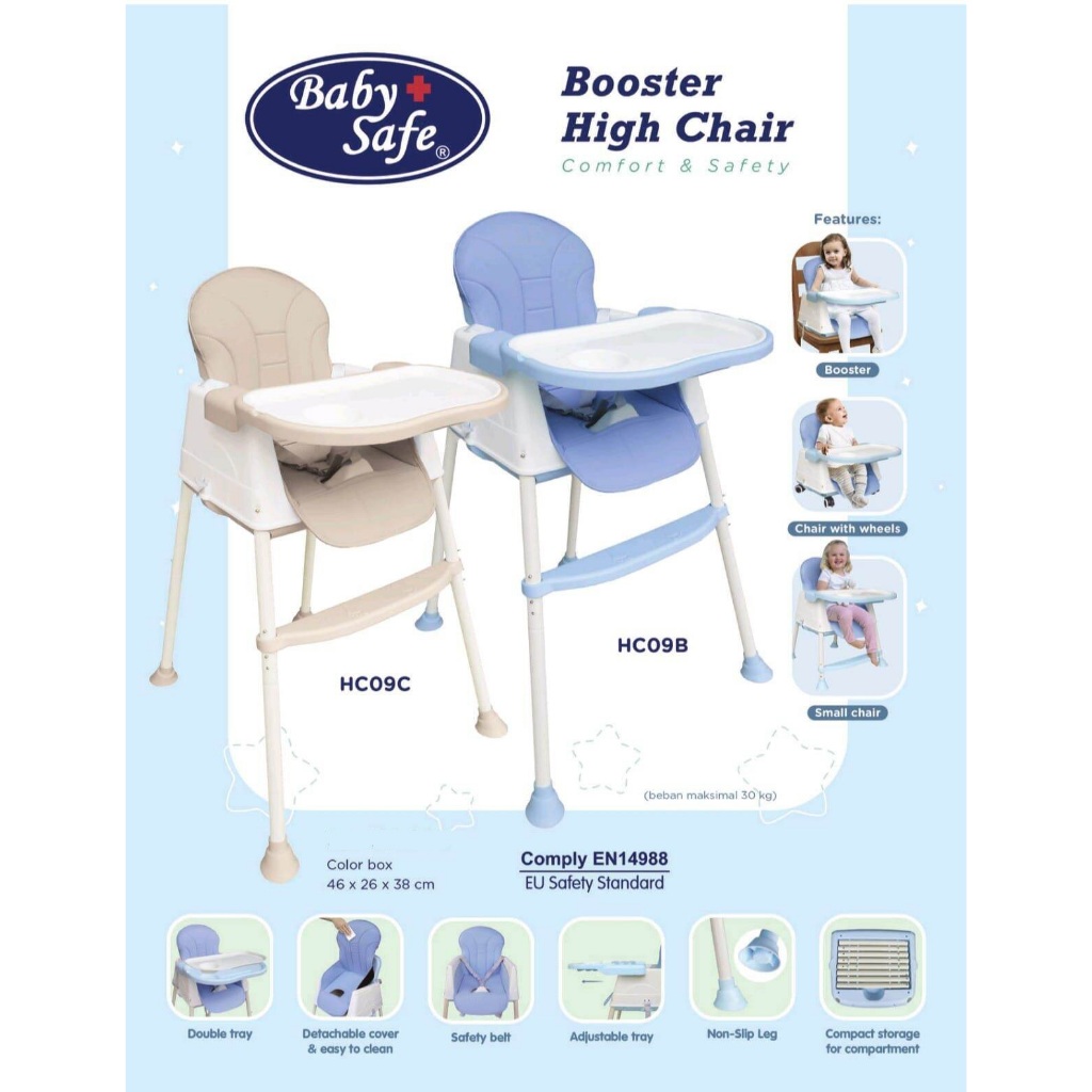 BABYSAFE HIGH CHAIR  | Kursi Bayi | Baby Chair | Kursi Makan Bayi