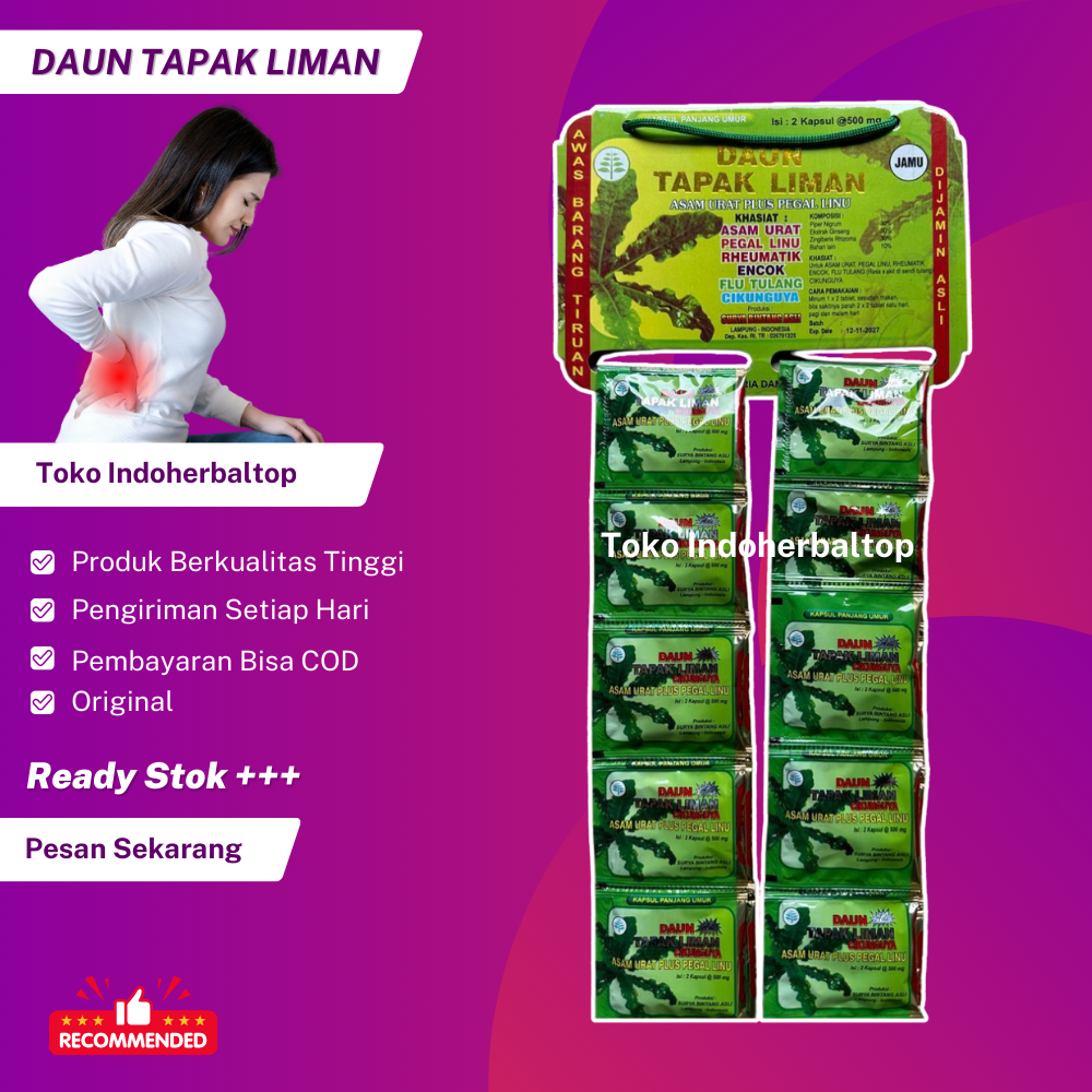 

Daun Tapak Liman Kapsul Asli 20 Sachet