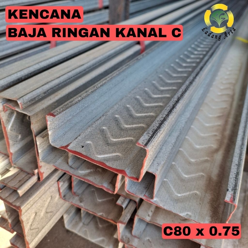 (khusus wilayah Bali)KENCANA baja ringan /kanal C / C80 x 0.75