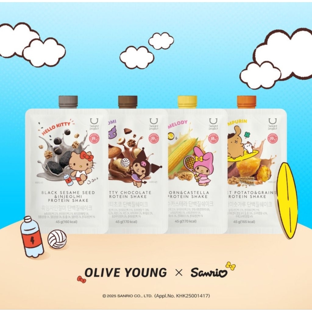 DELIGHT PROJECT Protein Shake Korea Sanrio Edition Diet meal replacement drink 45g