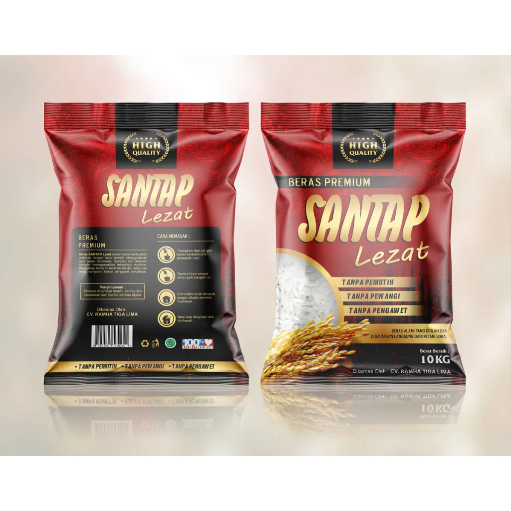 

Santap Lezat - Beras Premium 25 KG, High Quality, Tanpa Pemutih & Pengawet