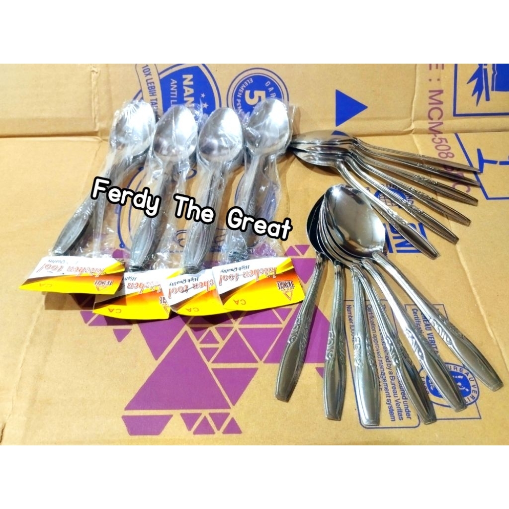 Sendok makan Stainless 1 lusin / sendok bungkus ( 12 pcs) 1 lusin / sendok murah / sendok rrt / send