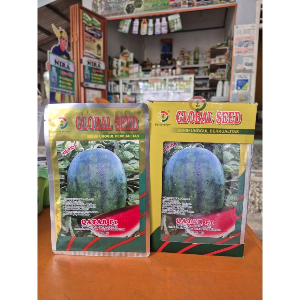 

semangka non biji oval/lonjong QATAR F1 300 biji