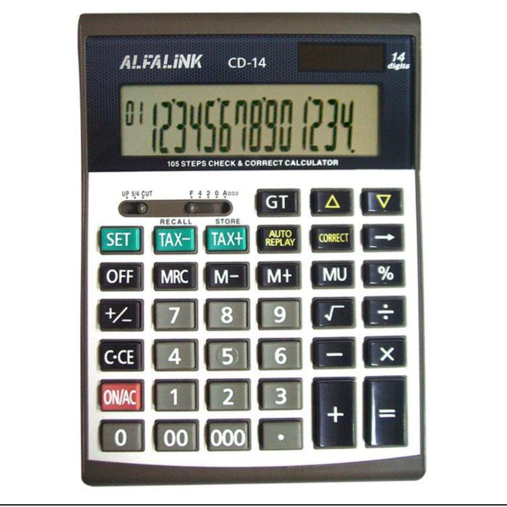 

Alfalink CD 14 Kalkulator dagang 14 digit Mantap