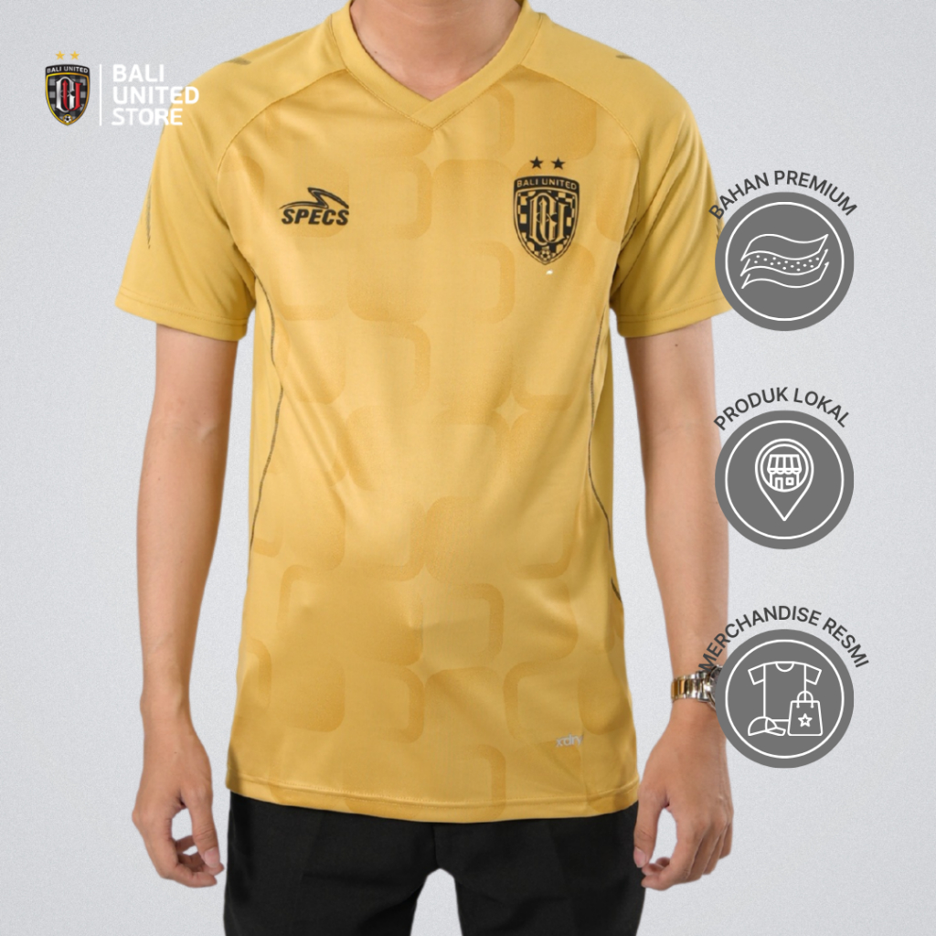 Bali United Jersey Training Gold GK Home 2025 Official Merchandise Emas