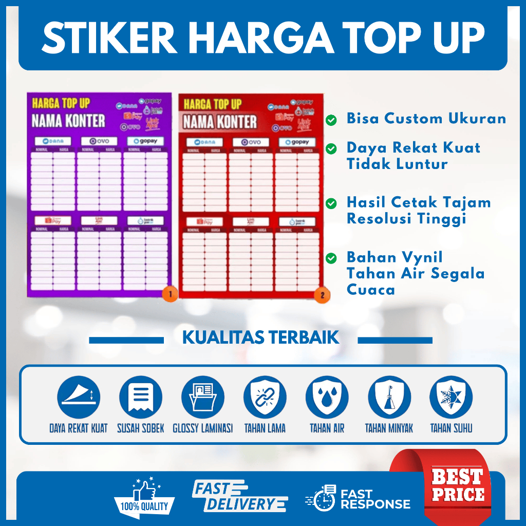 

STIKER KONTER DAFTAR HARGA TOP UP raedy ukuran A3+ dan A4